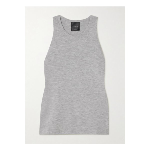 리셋 로렌 멜란지 니트 탱크 라이트 그레이 1647597350198088