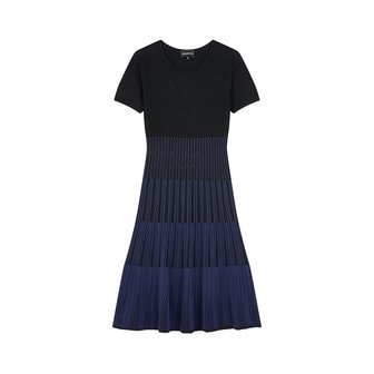 엠포리오아르마니 컬러 블록 리브드 니트 드레스(A523112509)