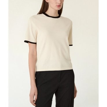 DKNY 베이직 하프 슬리브 니트 탑 (DW2F1KTO202L)