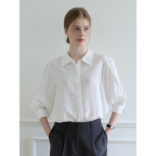 Shirring Blouse - White