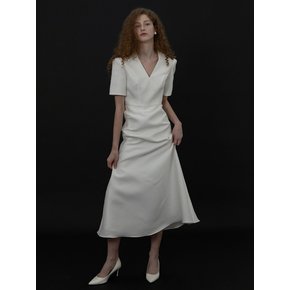 Rua Drape Dress_white