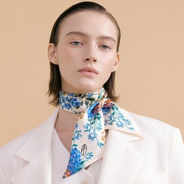 아비나펠르 Le Jardin Long Twilly Silk Scarf - Multi