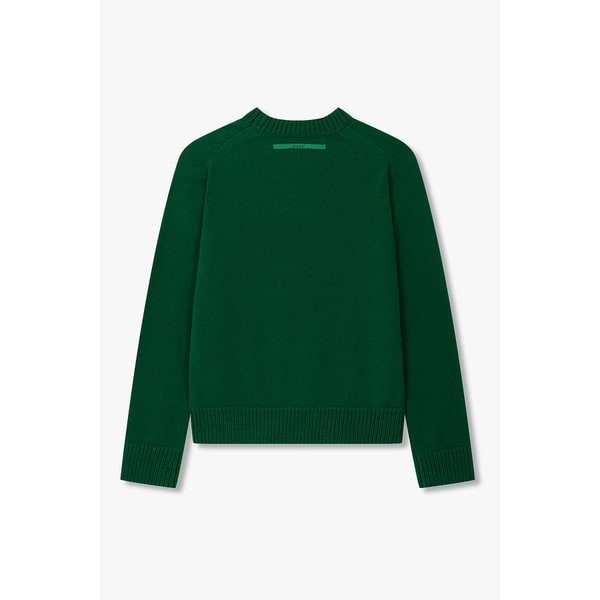 남성 울 크루넥 니트 풀오버 (그린) 6425330114000