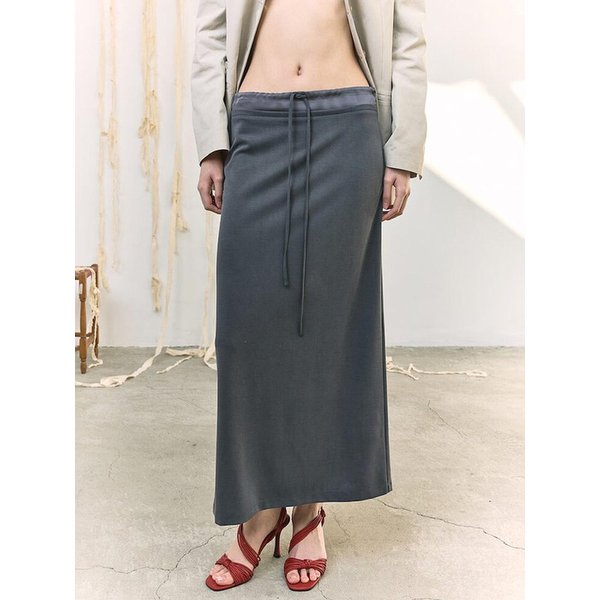 Jersey Banding Long Skirt  Ash (KE6227M014)