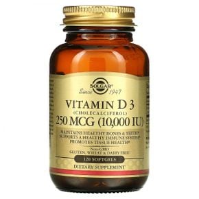 솔가 비타민D3(콜레칼시페롤) 250mcg(10000IU) 소프트젤 120정