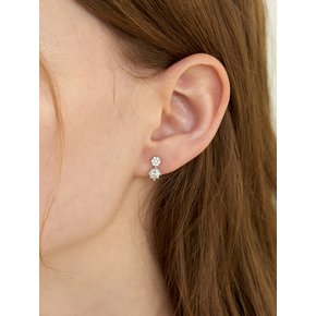 peony double cubic earring