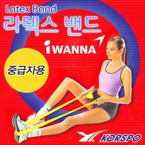 천연 라텍스 밴드/초중급자용 노랑 (천연라텍스/엑스사이즈 밴드/필라테스밴드)