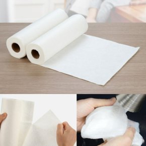 두툼한 다회용 대나무 행주 20매 롤타입 2개 친환경 빨아쓰는 주방행주