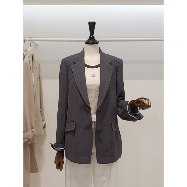 [파주점] 쥬크 주크 린넨혼방 루즈핏 테일러드 자켓(V262MSF940)