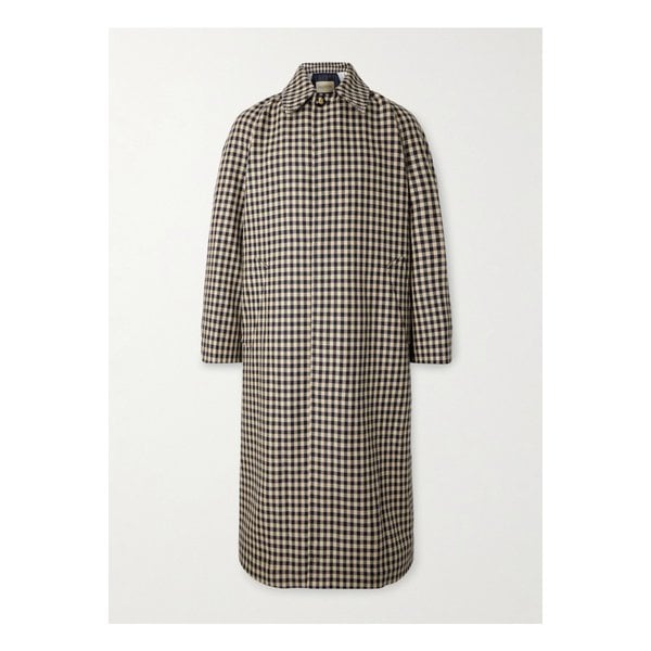 깅엄 코튼 울 블렌드 코트 46376663162910268