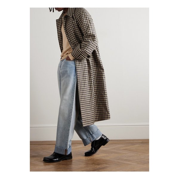 깅엄 코튼 울 블렌드 코트 46376663162910268