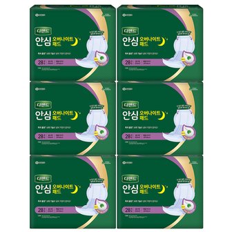  디펜드 안심 오버나이트 패드 28매 (흡수량 650ml) x6개