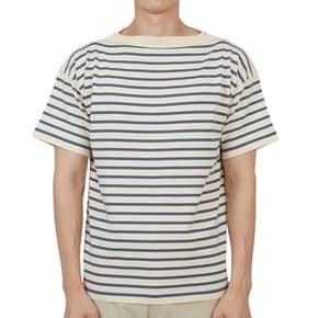 안데르센 안데르센 남성 반팔 니트 BOATSMAN SHORT PETROLEUM STRIPE