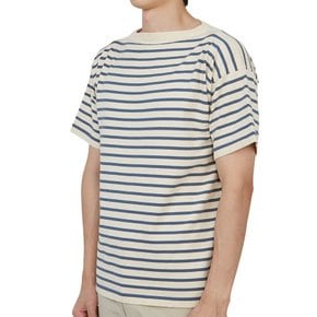 안데르센 안데르센 남성 반팔 니트 BOATSMAN SHORT PETROLEUM STRIPE