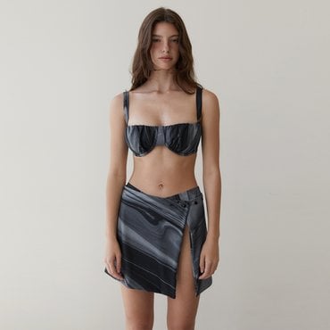르브아시스 [쓱머니 적립] shirring bikini skirt multi black
