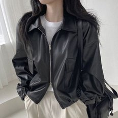  여성 투웨이 가죽 라이더자켓