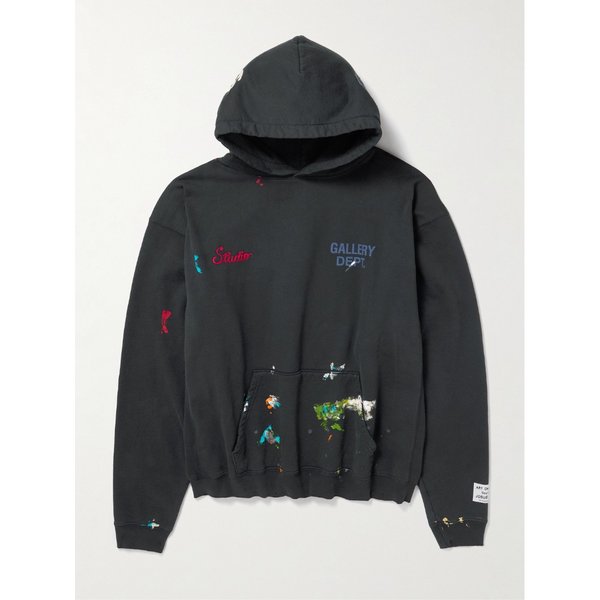 페인트 스플래터 장식 코튼 저지 후드 티셔츠 46376663162936138