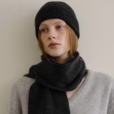 로서울 Classic knit muffler Charcoal