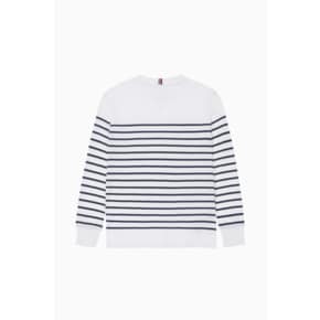 25년 S/S T42F0KKO130BT2 스트라이프 라운드 티셔츠(화이트,베이지)