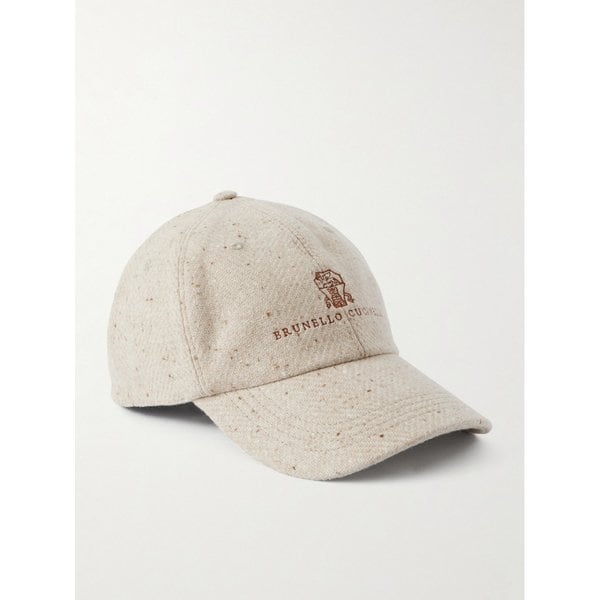 브루넬로쿠치넬리 로고 자수 울 캐시미어 블렌드 베이스볼 캡 46376663162948147