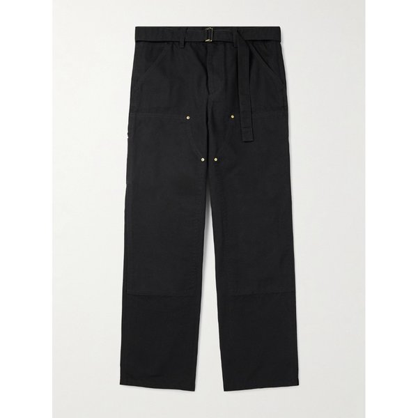 스트레이트 레그 벨티드 패널 코튼 캔버스 팬츠 46376663162867834