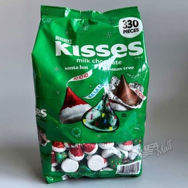 고디바 허쉬 키세스 산타 모자 트리 밀크 초콜릿 330개 1.52kg HERSHEY`S KISSES SANTA HATS & TREES