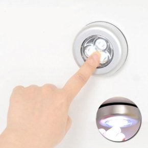 접착식 LED 터치라이트 벽부착등 무선 터치등