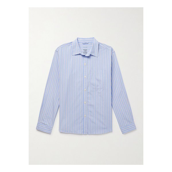 엠에프펜 디스턴트 스트라이프  코튼 포플린 셔츠 블루 46376663162868314