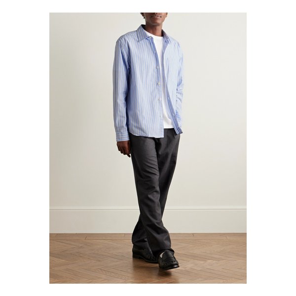 엠에프펜 디스턴트 스트라이프  코튼 포플린 셔츠 블루 46376663162868314