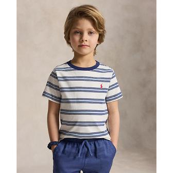 폴로 랄프 로렌 폴로 키즈 남아 2-7세 스트라이프 코튼 저지 티(CWPOTSHB8021274100)