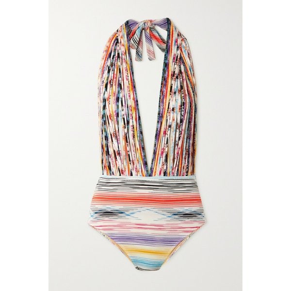 마레 스페이스 다이 웨빙 크로셰 니트 홀터넥 스윔수트 레드 1647597292428377