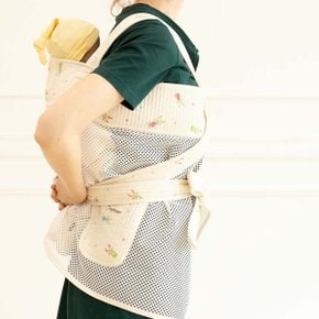 사계절사용 안정적착용 X자형 순면 7부포대기/아기띠 여름포대기 아기포대기 출산선물 망사포대기