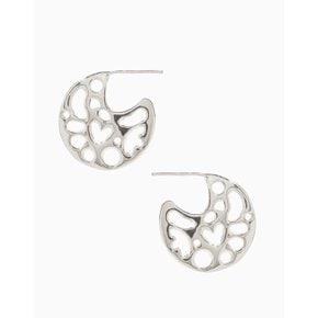 CASPIAN DISC HOOP EARRINGS 카스피안 실버 귀걸이