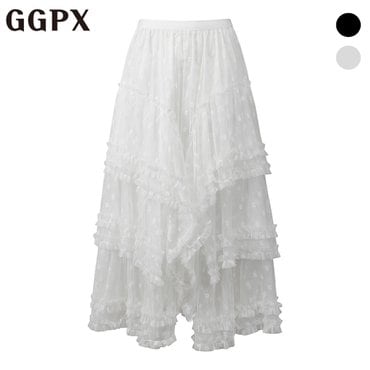 GGPX 레이스 티어드 볼륨 스커트 (GP2SK016F)