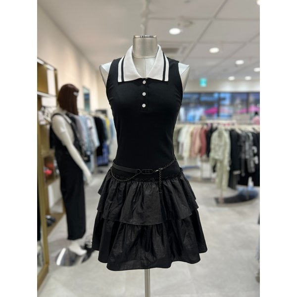 [부산점] ER2WO660 [캡슐]니트카라 밑단 프릴 원피스