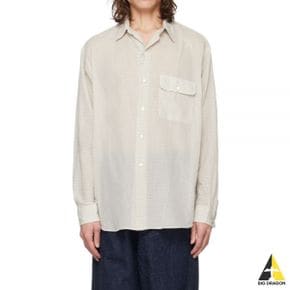 KAPTAIN SUNSHINE 24 CPO Shirt (KS24SSH11 - white PINCHECK) (CPO 셔츠)