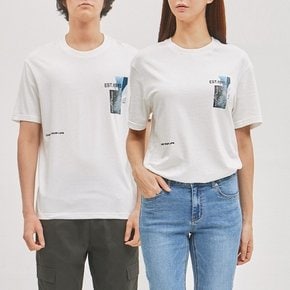 유니 전사프린트 반팔 TS 화이트 AK2WTS96-WH