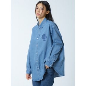 UP-585 로고 데님셔츠 블루_LOGO DENIM SHIRTS BLUE