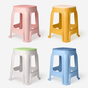 화장대의자 식탁의자 가벼운 PP 보조스툴 4color