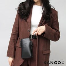 레더 폰파우치 블랙 남성 여성 핸드폰 가방 DYS-096 KANGOL A.M.S.