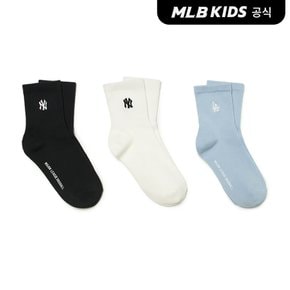 (공식)24N 스몰로고 단목 양말 세트 MLB (Sky blue)