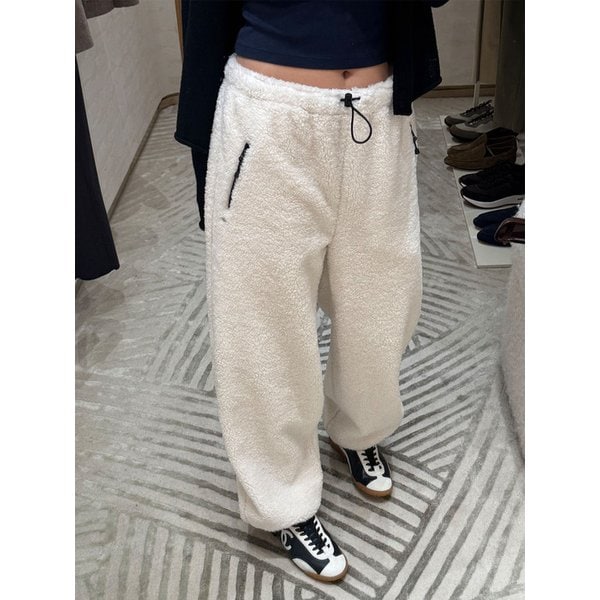 듀얼 플리스 스웻팬츠(아이보리)