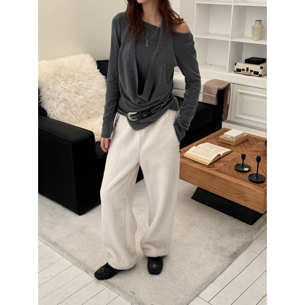 듀얼 플리스 스웻팬츠(아이보리)