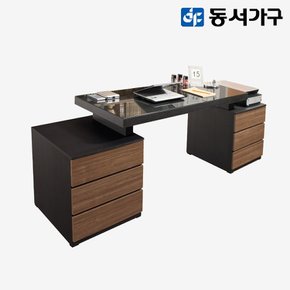 [최대 할인 쿠폰] [동서가구] 알로 블랙우드 6단 서랍 책상 DF905427