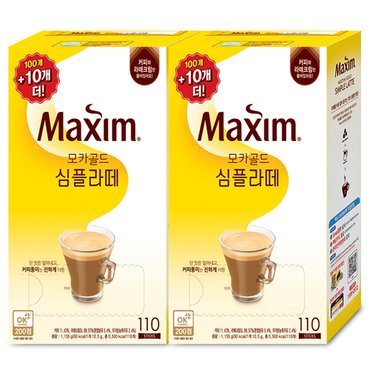  동서 맥심 모카골드 심플라떼 커피믹스 110T+110T