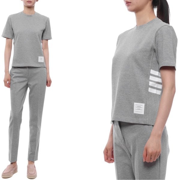 [부산점] 26SS 여성 사선 스트라이프 반팔티셔츠 (FJS207A 00050 055 26S)