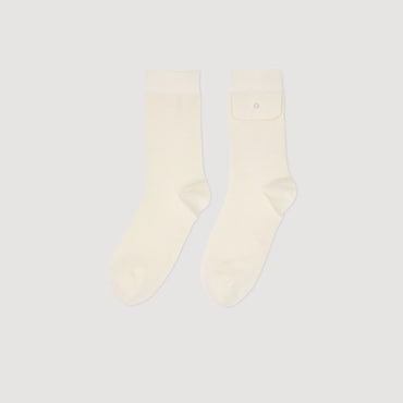 산드로 [25SS 시즌오프 30%] 진주 비즈 양말 SF25S3FAKYJ91