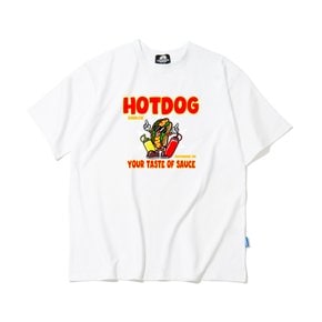 HOTDOG CHILL GRAPHIC 티셔츠 - 화이트