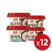 양반죽 285g x12개  4종택1/참치/야채/쇠고기/밤단팥/호박죽