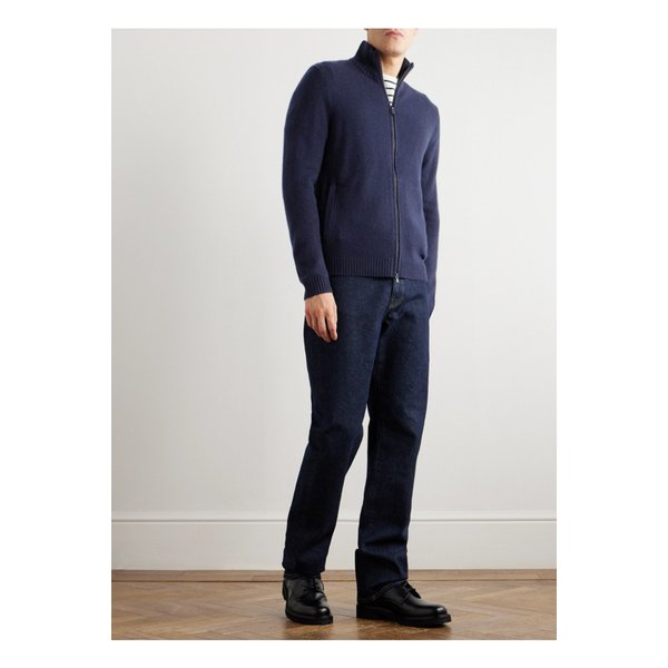 덱스터 울 캐시미어 혼방 집업 스키 미드레이어 블루 1647597345838893